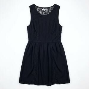 American Eagle Lace Back Mini Dress Black Sleeveless Dressy Casual Womens 4